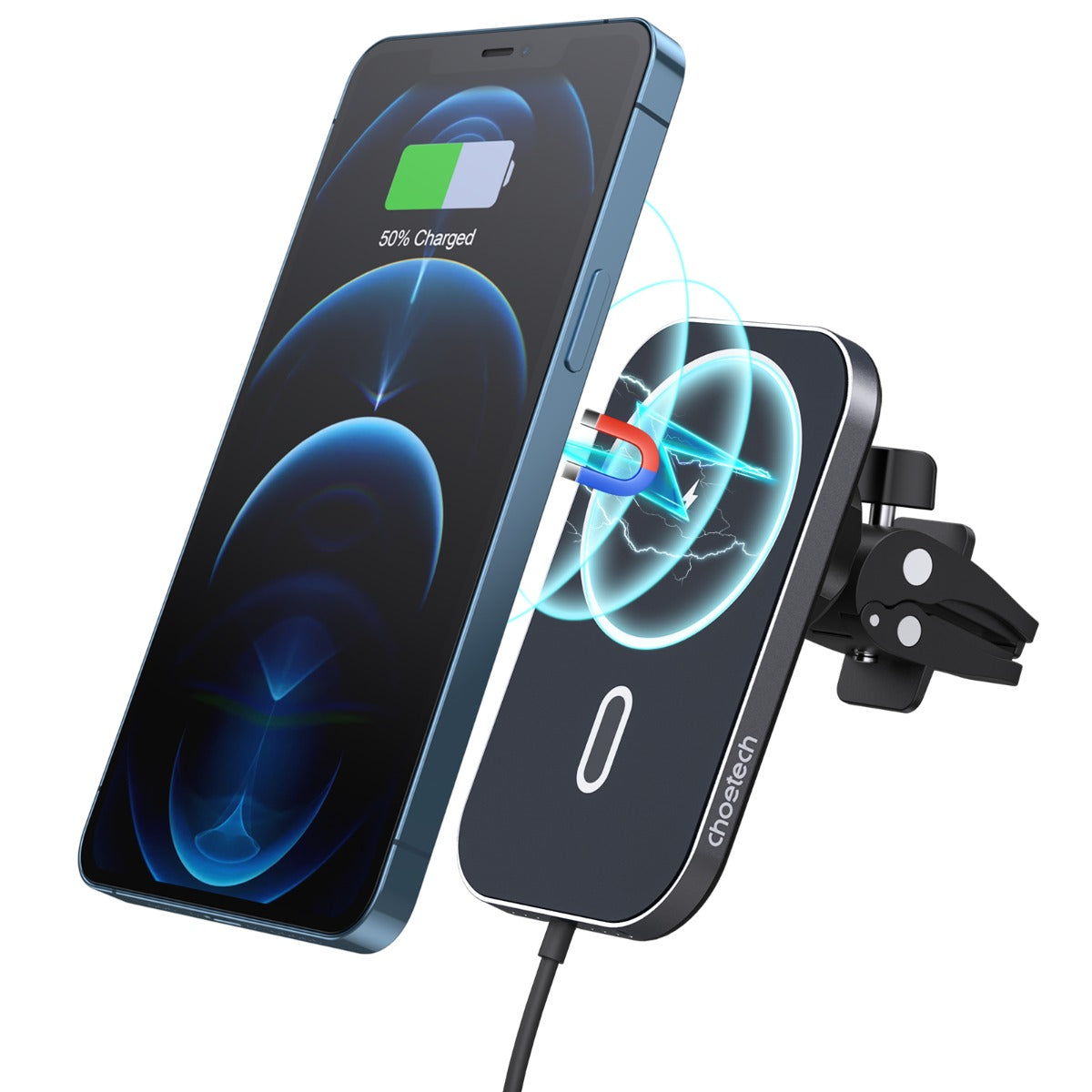 Choetech Magsafe Car Mount Wireless Car Charger for IPhone 12