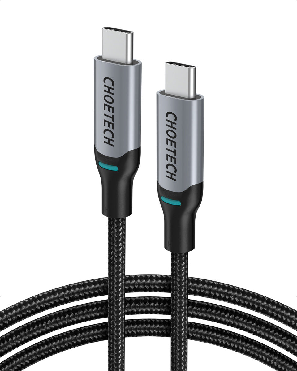 1002-GY-V1|Choetech Premium USB-C to USB-C Cable 1.8m in Braided