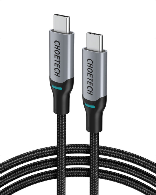 1002-GY-V1|Choetech Premium USB-C to USB-C Cable 1.8m in Braided