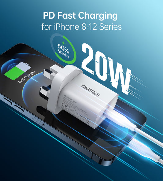 Choetech Q5004-V2 PD20W Fast Type C Wall Charger