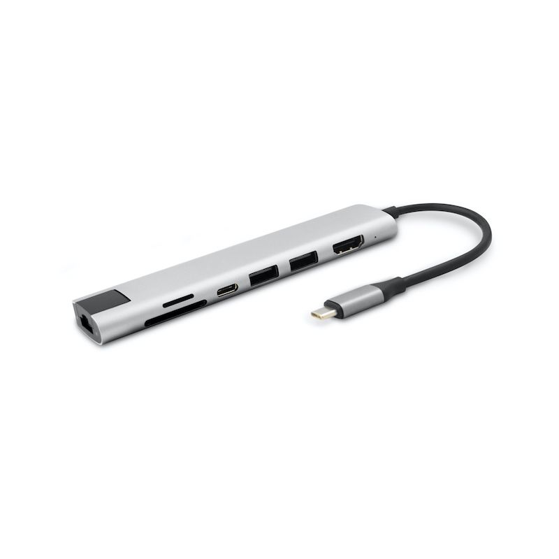 iSTYLE Multimedia Type-C Hub, Silver