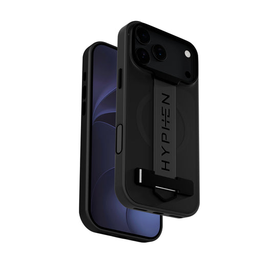 HYPHEN FLEXFIT Grip & Stand Magsafe Case - Black - iPhone 18 Pro - 6.3"-image-position-1