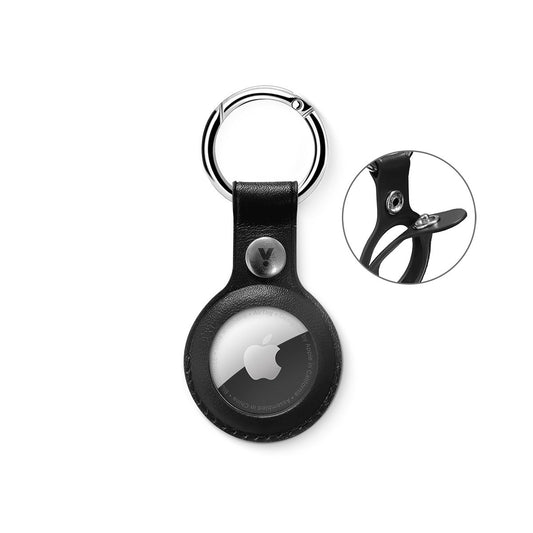 iSTYLE Leather Case for AirTag, Black