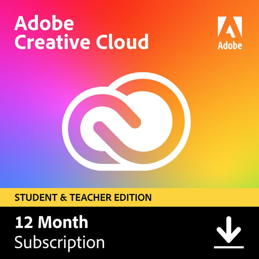 Adobe Creative Cloud Indiv 1Y Sub Student Teacher Edition
