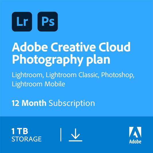 Adobe Creative Cloud Photography plan 1TB 1 Year Sub