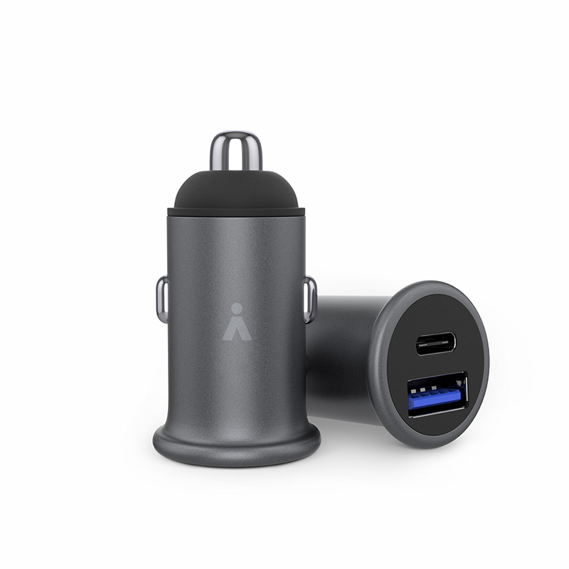 iSTYLE 38W Pro Car Charger, Space grey