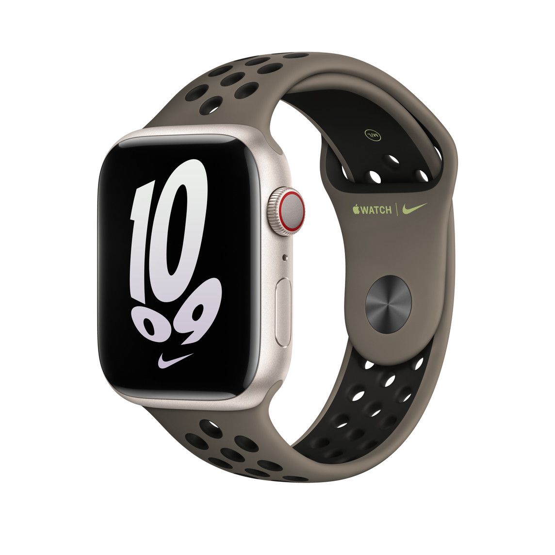 45mm Olive Grey/Black Nike Sport Band