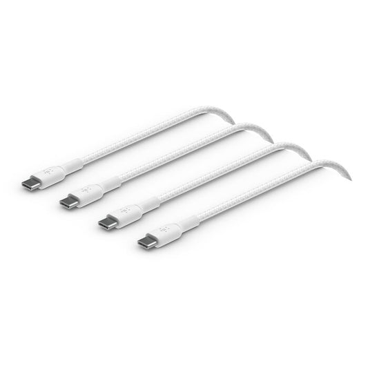 بلكين - كابل - مضفر - من C إلى C - 2.0 - 2 متر - أبيض - عبوتان