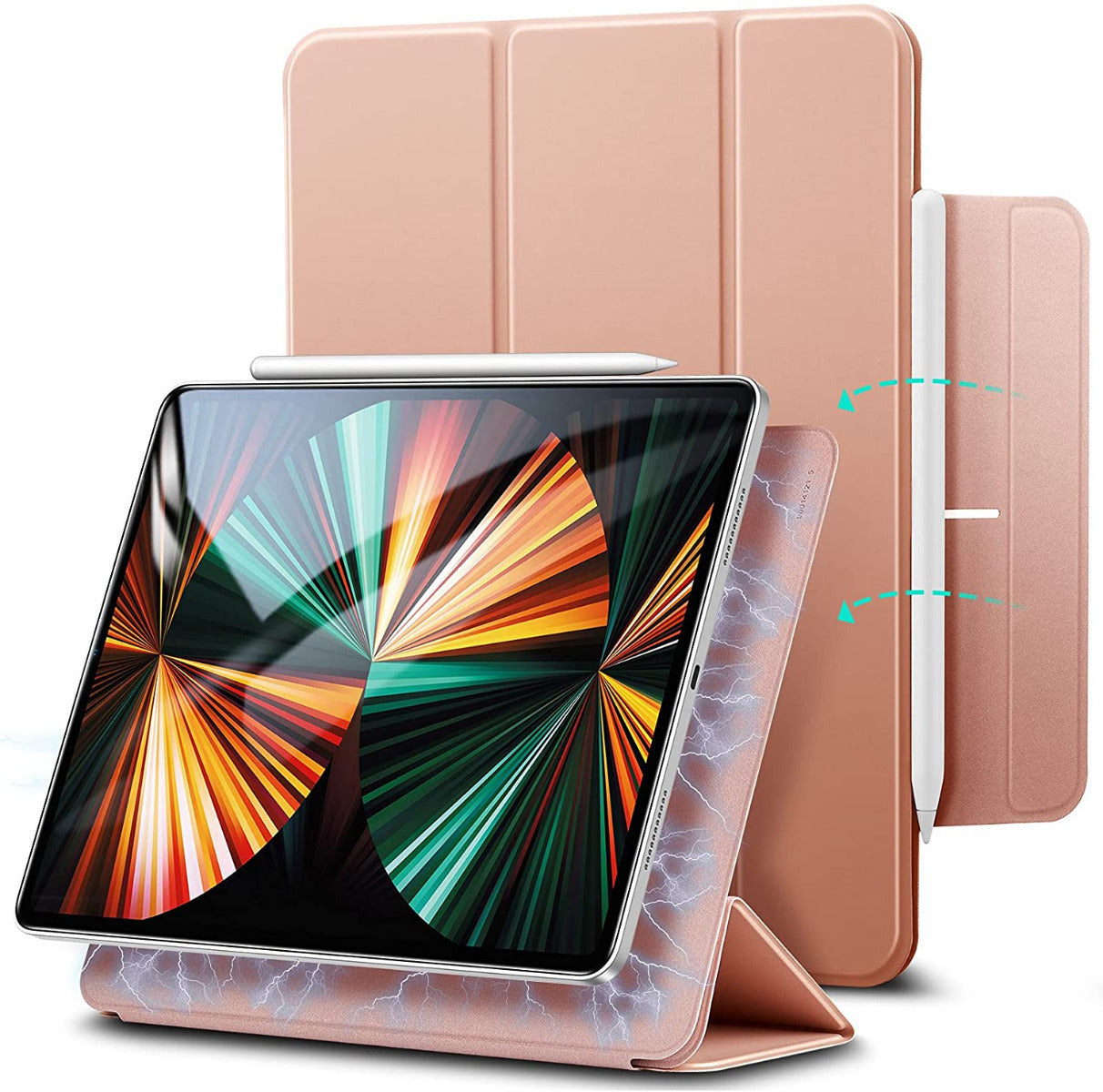 ESR Rebound Magnetic with Clasp for iPad Pro 12.9 2021 Rose Gold