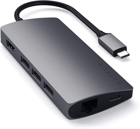 Satechi - Hub - TYPE-C Multi-Port Adapter 4K Ethernet v2 - Space Gray
