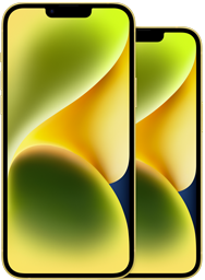 عرض أمامي لـ iPhone 14 بحجم 6.1 بوصة عرض أمامي لـ iPhone 14 Plus بحجم 6.7 بوصة