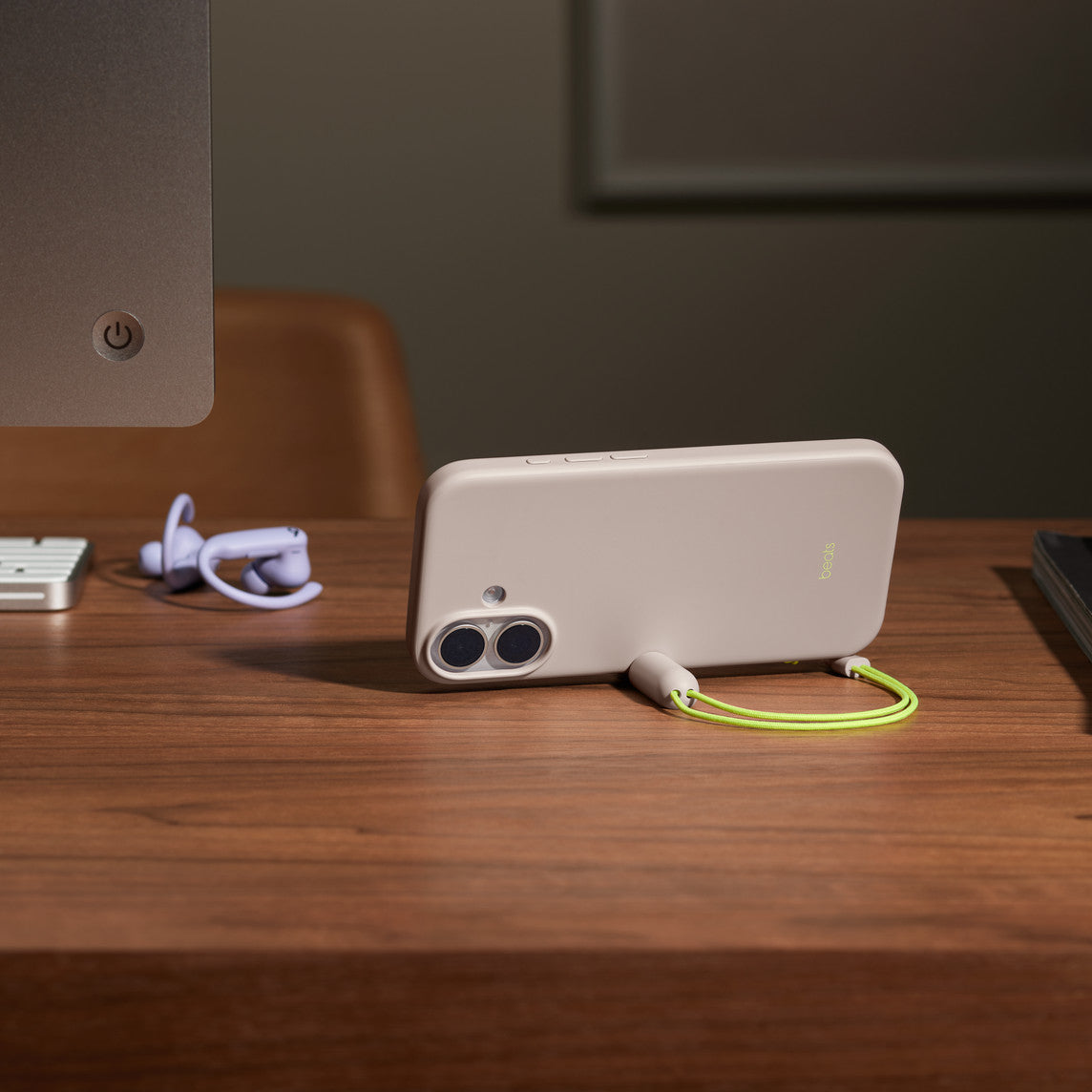 Beats iPhone 17 Kickstand Case with MagSafe and Camera Control Lime Stone