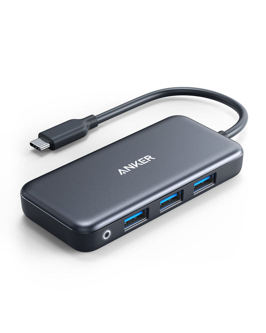 أنكر بريميوم محور USB-C 7 في 1 1H 1C 2A 2M 1E رمادي
