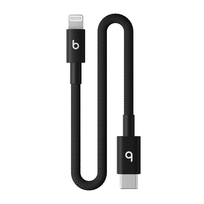 كابل بيتس USB-C إلى لايتنينج مضفر قصير (20 سم) - أسود بولت