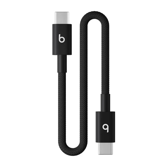 كابل بيتس USB-C إلى USB-C منسوج قصير (20 سم) - أسود بولت