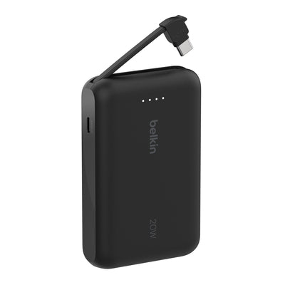 BELKIN - POWERBANK - 10K - WITH INTERGRATED USB-C CABLE - BLACK