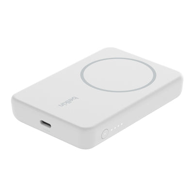 Belkin - 5K Magnetic Wireless Power Bank + Kick Stand - White