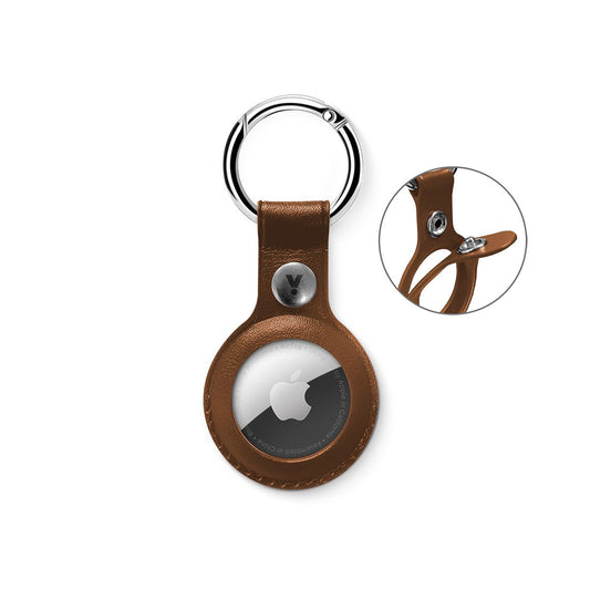 iSTYLE Leather Case for AirTag, Brown