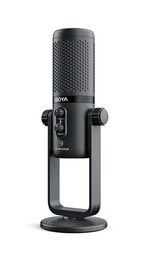 Boya USB Microphone, BY-PM740 USB Condenser Cardiod Microphone with 4 Polar Pattern for Mac Laptop Video Recording, Streaming, Podcast Studio
