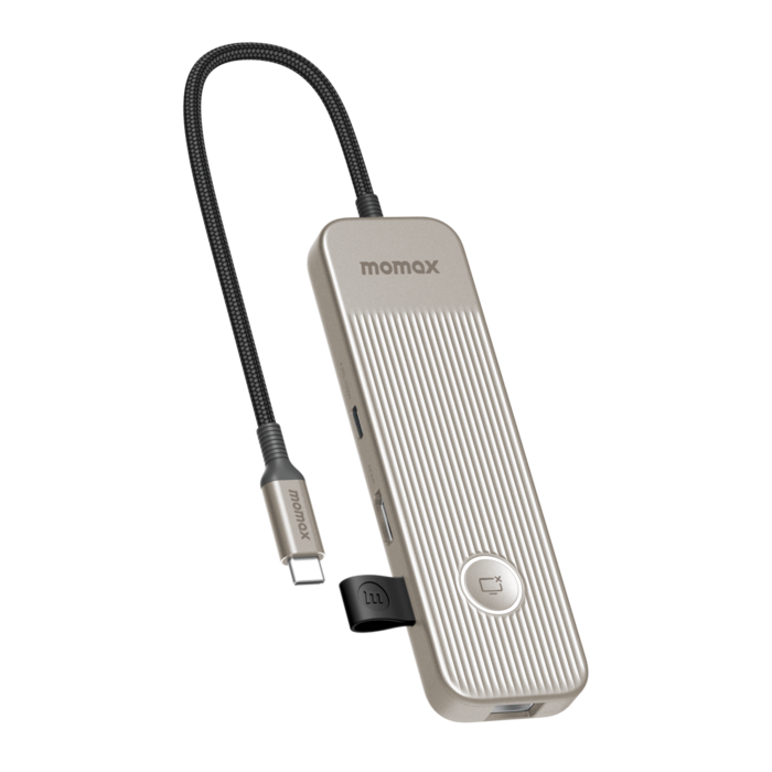 موماكس أونيلينك 8 في 1 محور USB-C متعدد الوظائف رمادي فضائي