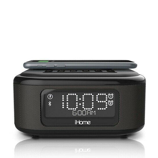 iHome - IBTW23BE Alarm Clock + Wireless Charging