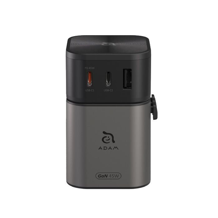 Adam elements T45 45W Universal Travel Adapter Charger Black