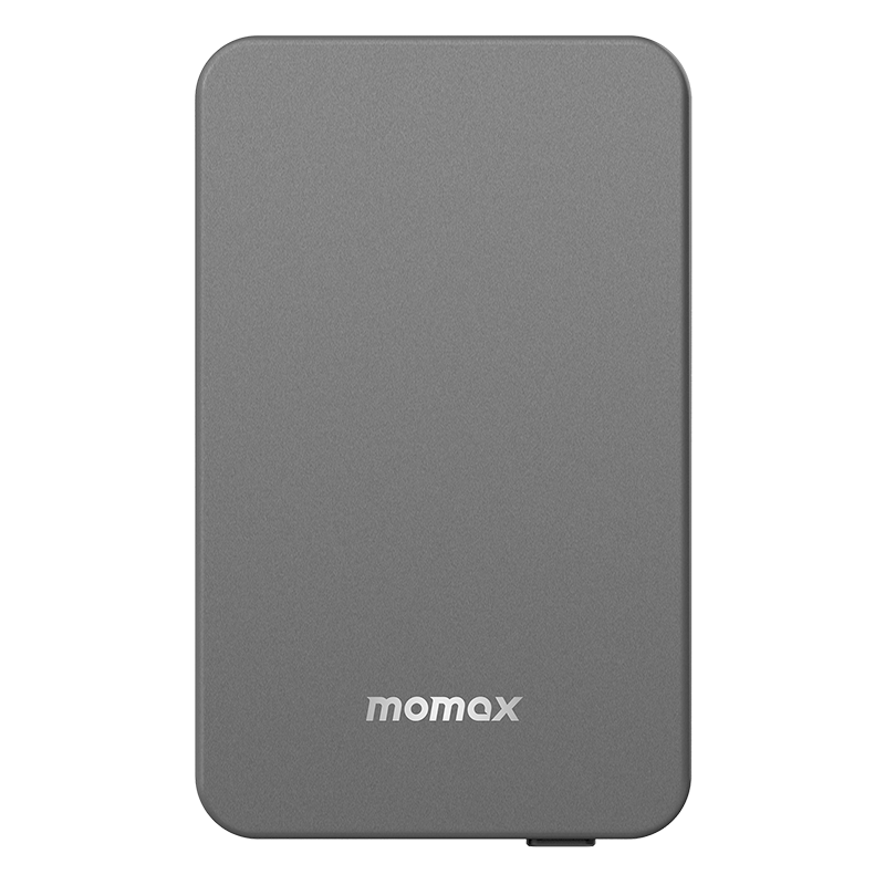 بنك طاقة MOMAX Q.MAG POWER6 بسعة 10000mAh مع تقنية MAGSAFE وشحن لاسلكي، رمادي فضائي