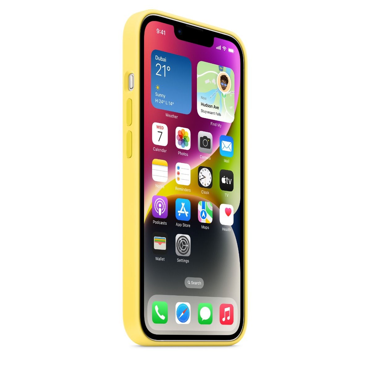 iPhone 14 Silicone Case with MagSafe - Canary Yellow
