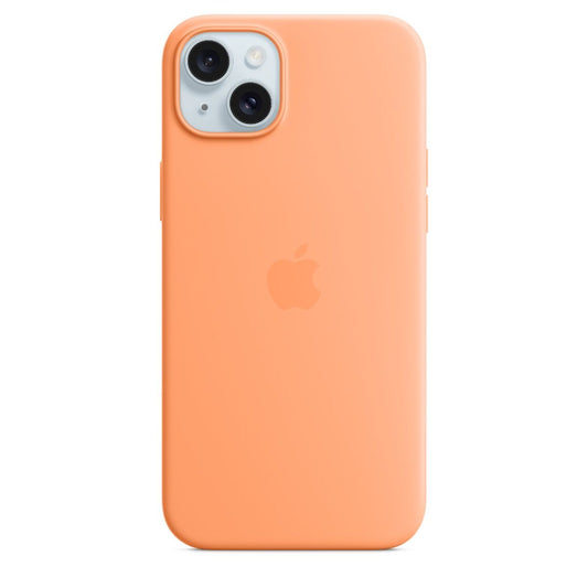 iPhone 15 Silicone Case with MagSafe - Orange Sorbet