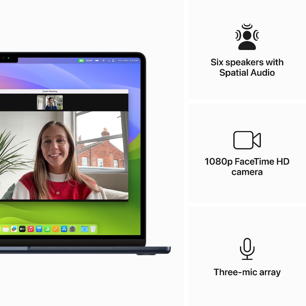 15 MacBook Air: M3 chip, 16GB RAM, 512GB SSD with 8-core CPU and 10-core GPU, English Keyboard, Midnight