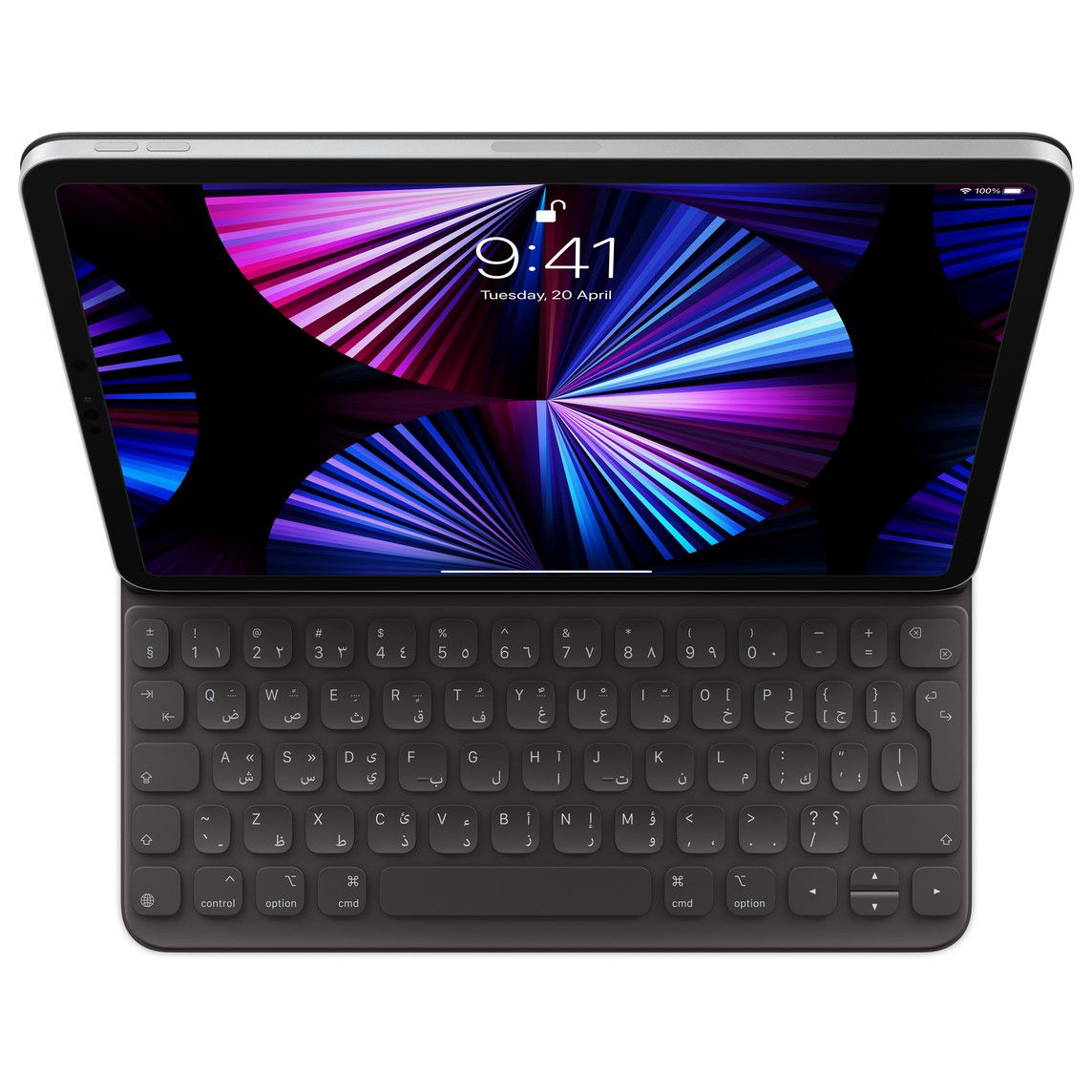 Smart Keyboard Folio for 11-inch iPad Pro (1st, 2nd, 3rd, & 4th gen) and iPad Air (4th & 5th gen), Arabic, Black
