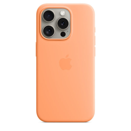 iPhone 15 Plus Silicone Case with MagSafe - Orange Sorbet