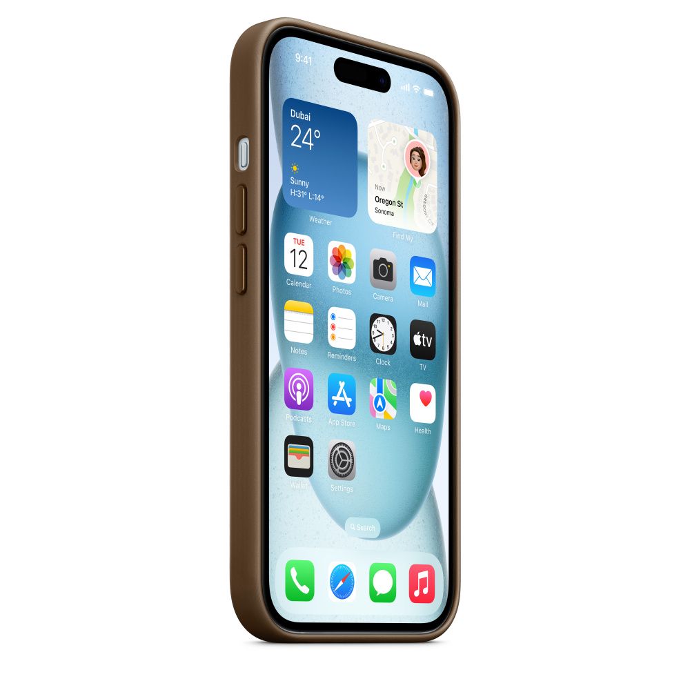 iPhone 15 FineWoven Case with MagSafe - Taupe
