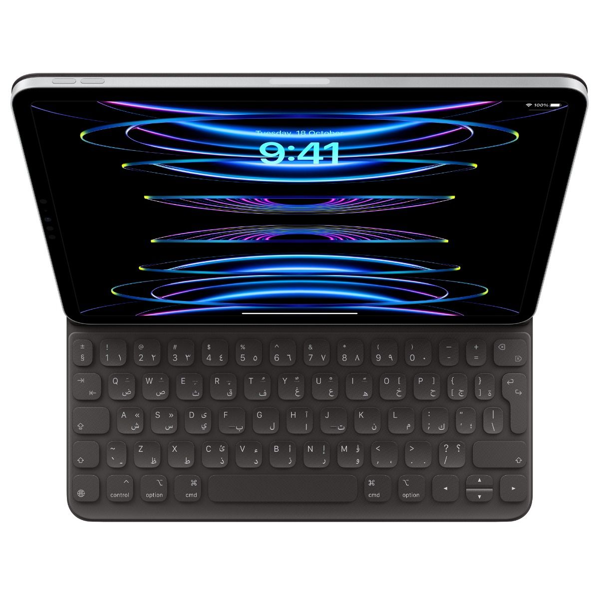 Smart Keyboard Folio for 11-inch iPad Pro (1st, 2nd, 3rd, & 4th gen) and iPad Air (4th & 5th gen), Arabic, Black