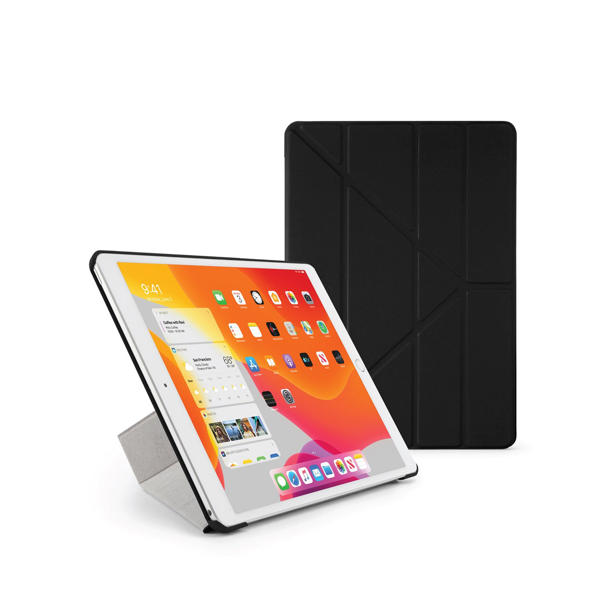 Pipetto - Origami Case for iPad 10.2" (7th Generation) - Black