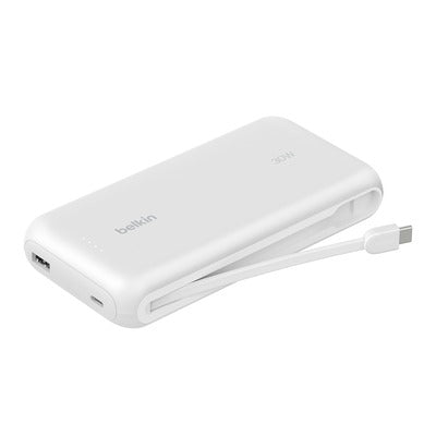 BELKIN - POWERBANK - 20K W/ INTEGRATED CABLE - WHITE
