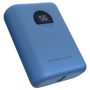 PPBCHA04-BU|Powerology 10000mAh Ultra-Compact Power Bank 20W PD & QC3.0 USB-A and USB-C Blue