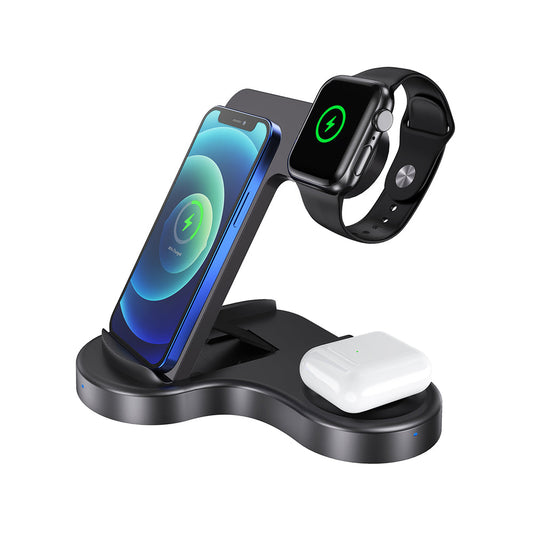 Powerology 3 in 1 PowerStand Pro Wireless Charger 15W ( Qi Certified ) - Black