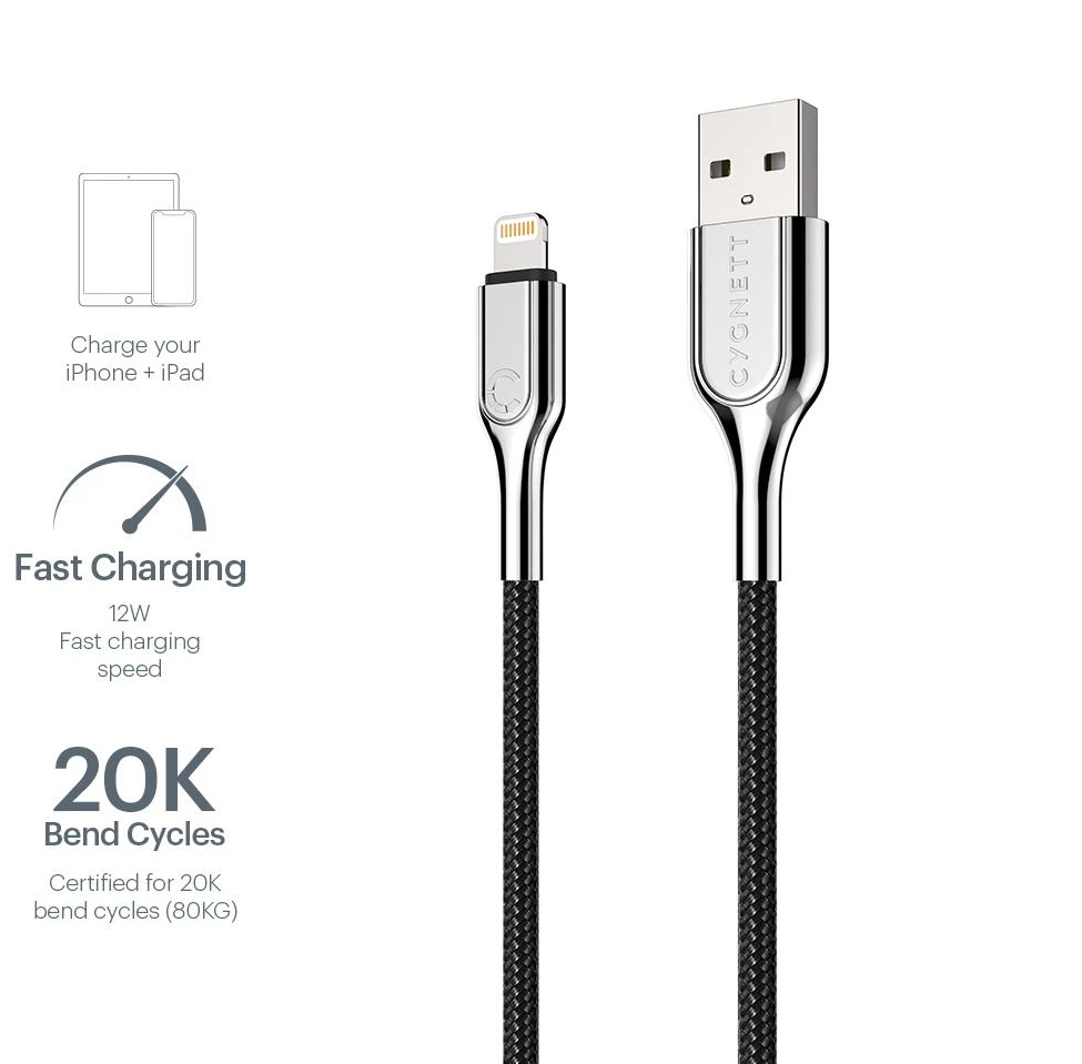 Cygnett Armoured 2m USB-C to USB-C Cable CY4676PCTYC in Black Cygnett Armoured 2m USB-C to USB-C Cable CY4676PCTYC in Black