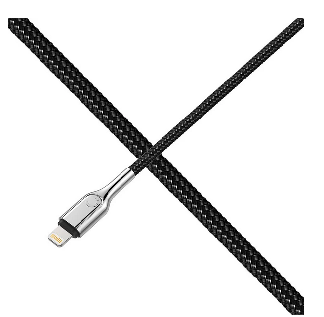 كايجنت كابل مضاد للصدمات لايتنينج إلى USB-A بطول 2 متر - أسود