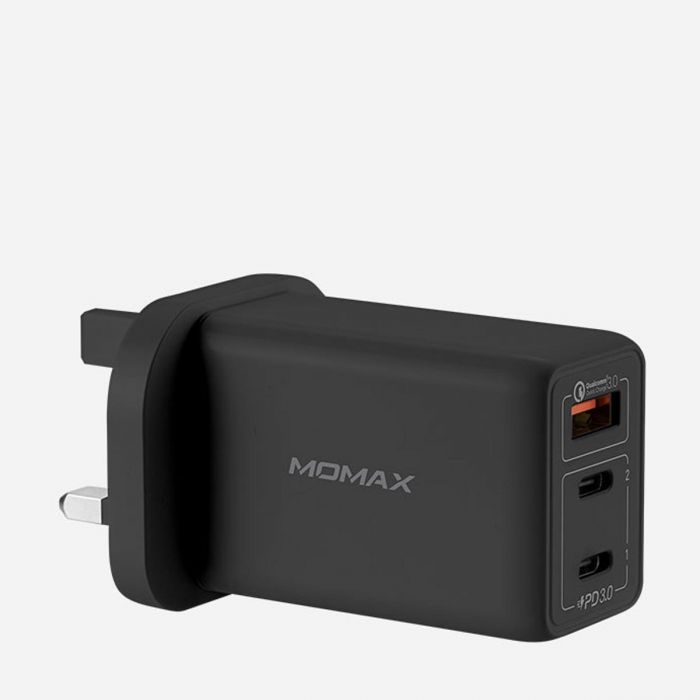 Momax 1-World 65W GaN Convenient Travel Adapter, Black
