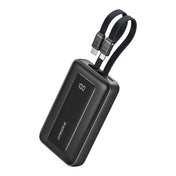 Anker Power Bank (20K,30W, Built-In USB-C+Lightning Cable) Black