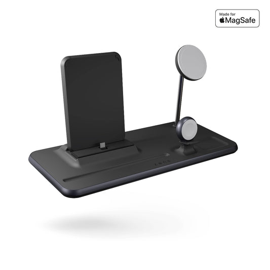 ZEDC21B/00|زينز شاحن لاسلكي 4 في 1 للآيباد + MagSafe