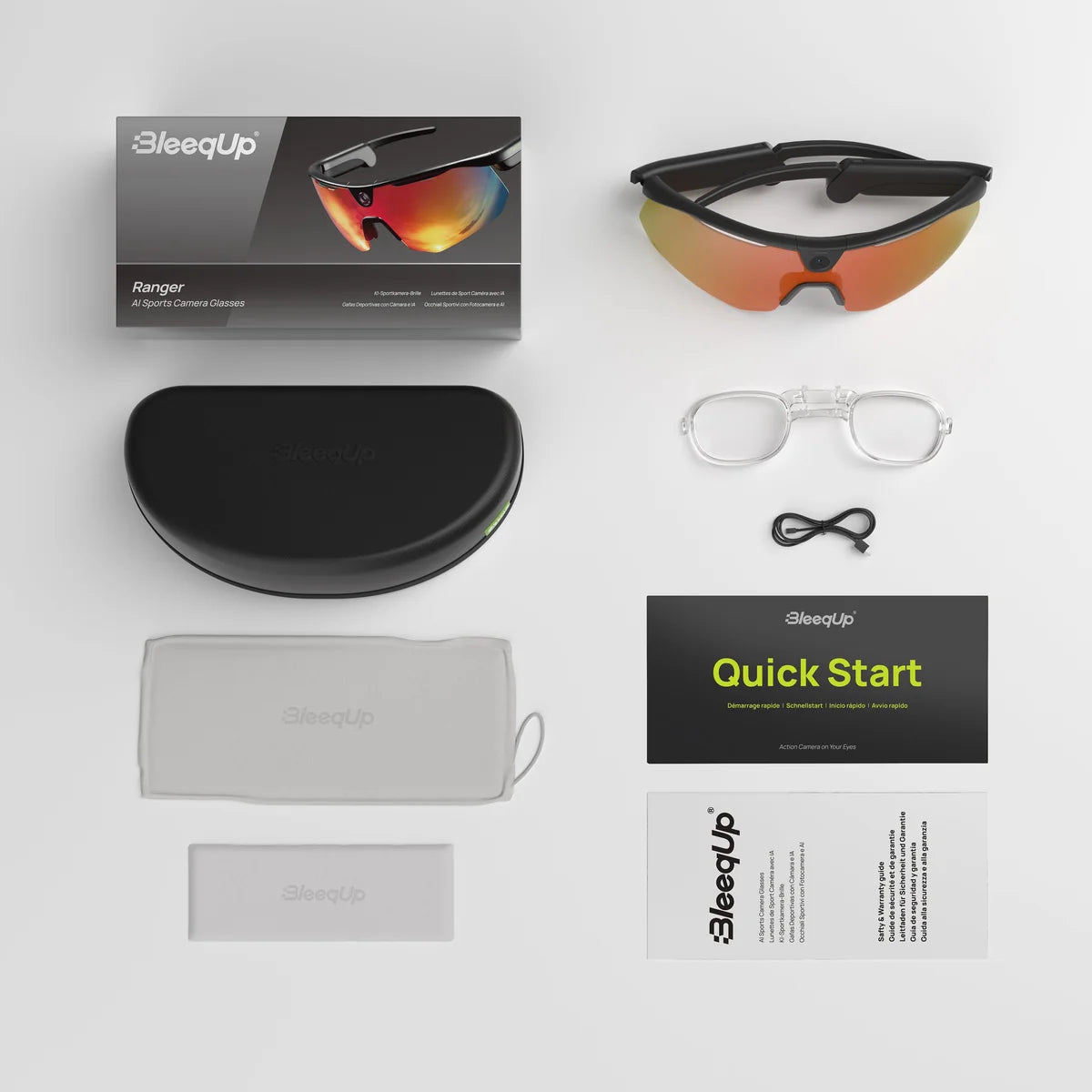 Bleequp AI Sunglasses Ranger White