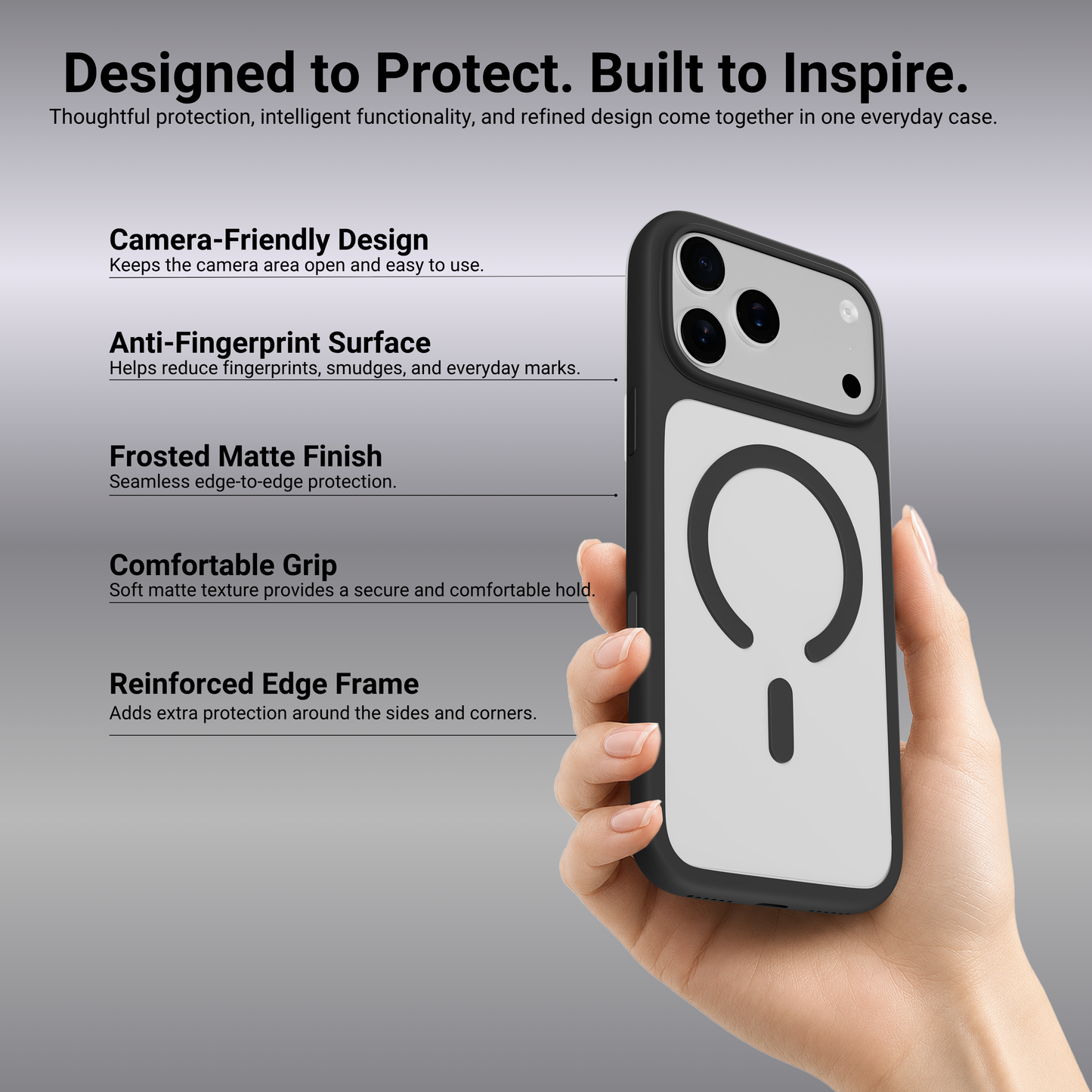 HYPHEN RIFT Impact Frame MagSafe Case - Black - iPhone 18 Pro Max - 6.9"