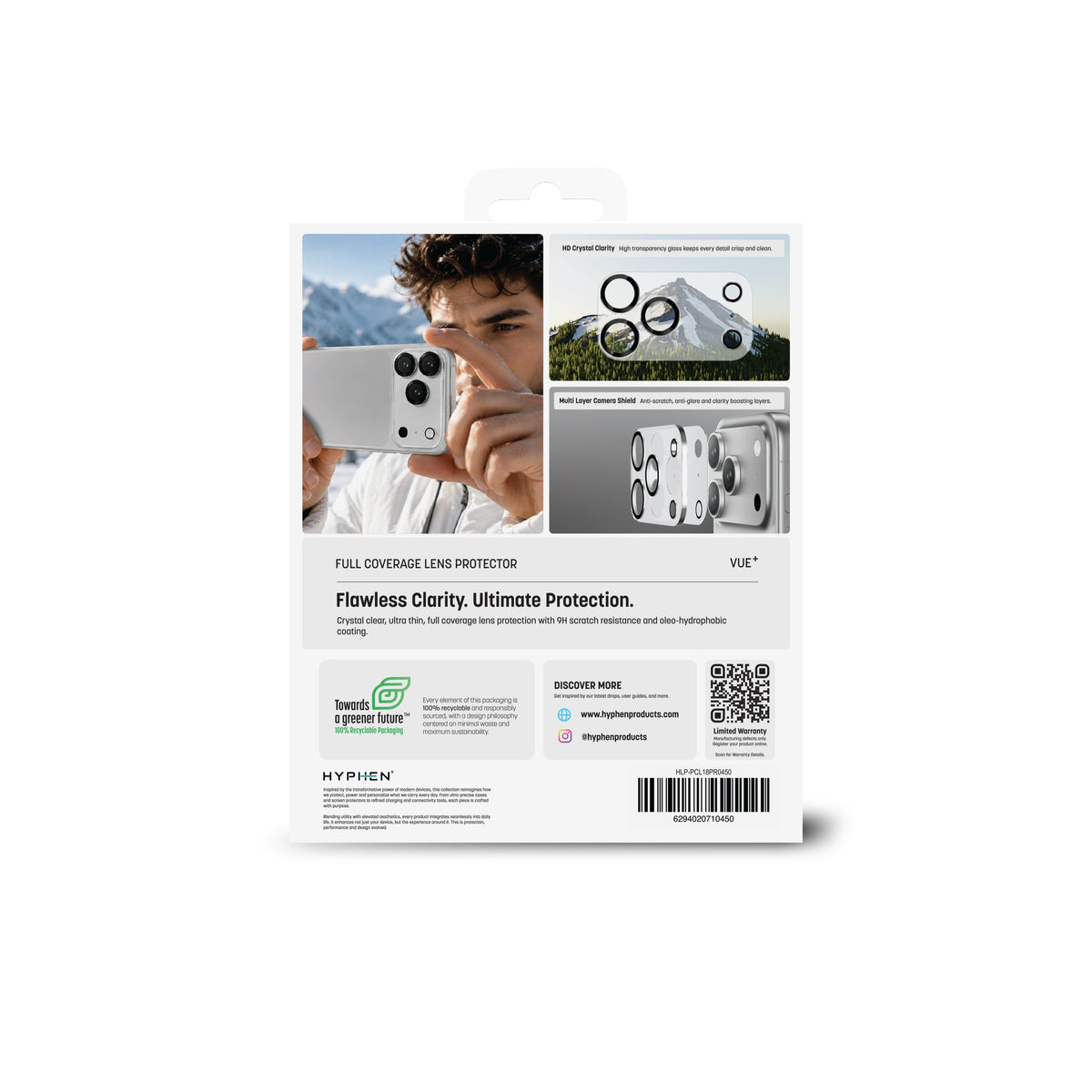 HYPHEN Plateau Camera lens protector, Clear, iPhone 18 Pro