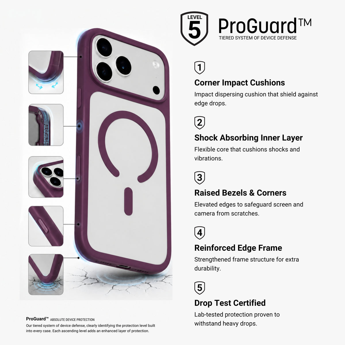 HYPHEN  RIFT Impact Frame MagSafe Case - Plum -  iPhone 18 Pro Max - 6.9"