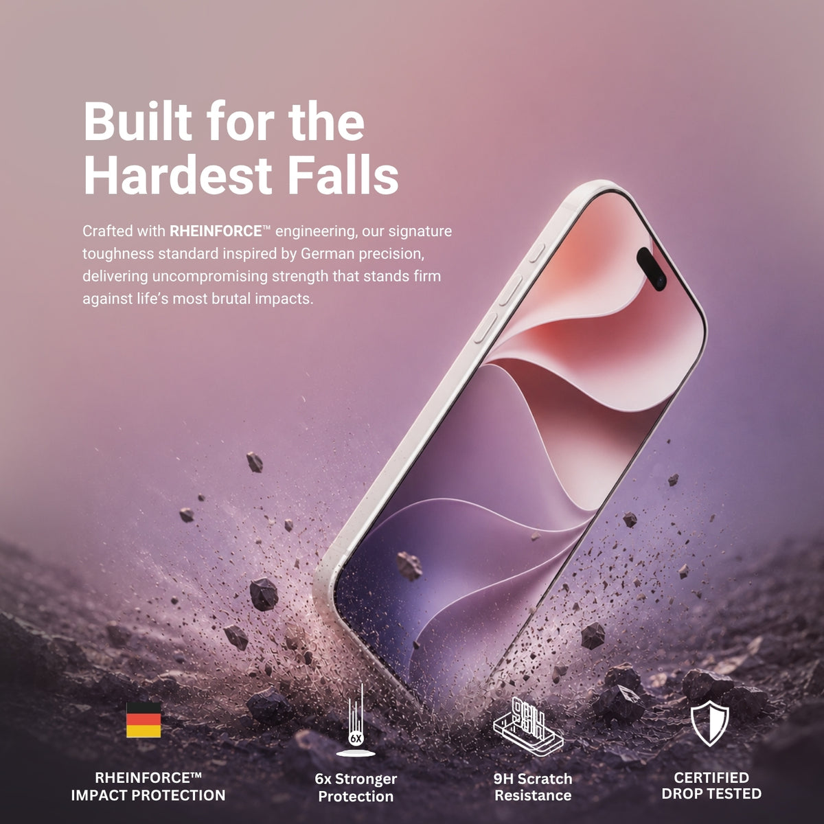 HYPHEN DEFENDR Matte Clear Tempered Glass with Applicator - iPhone 18 Pro Max - 6.9"