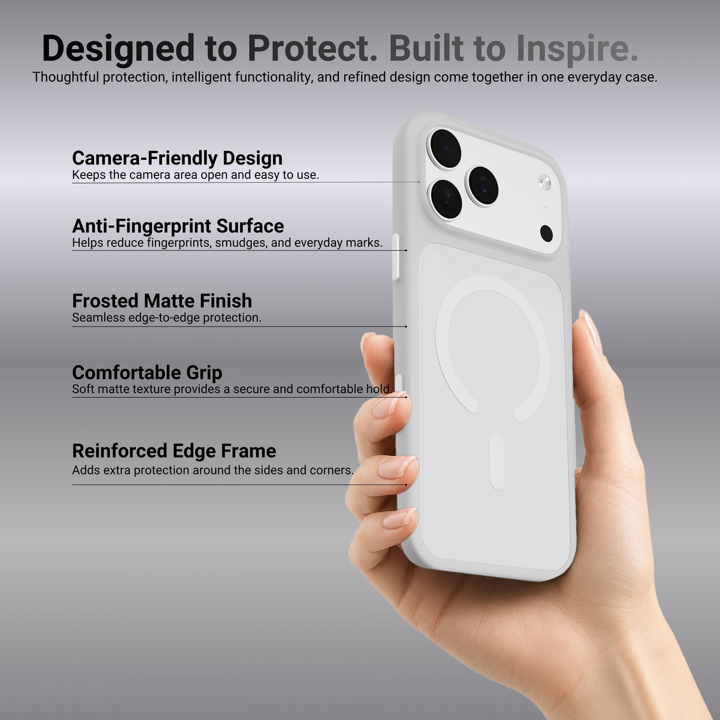 HYPHEN  RIFT Impact Frame MagSafe Case - Silver -  iPhone 18 Pro - 6.3"