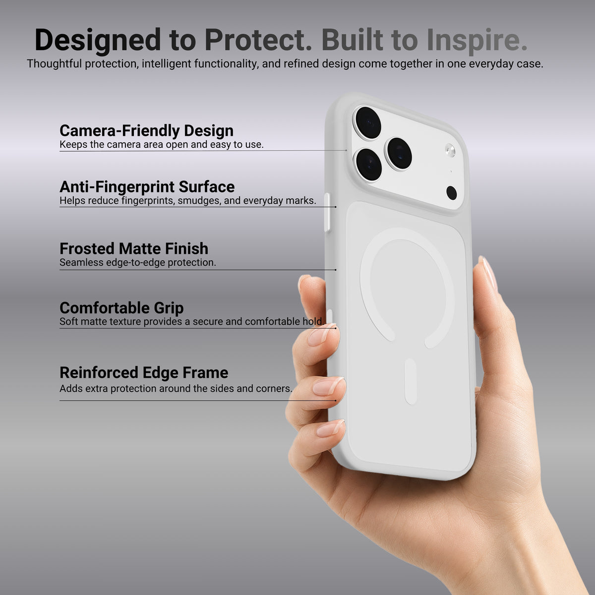 HYPHEN  RIFT Impact Frame MagSafe Case - Silver -  iPhone 18 Pro Max - 6.9"